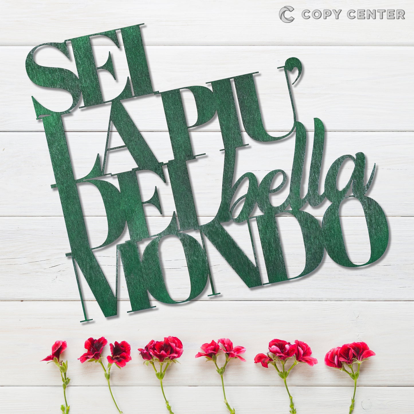 Scritte in legno da parete personalizzate / sei la più bella del mondo