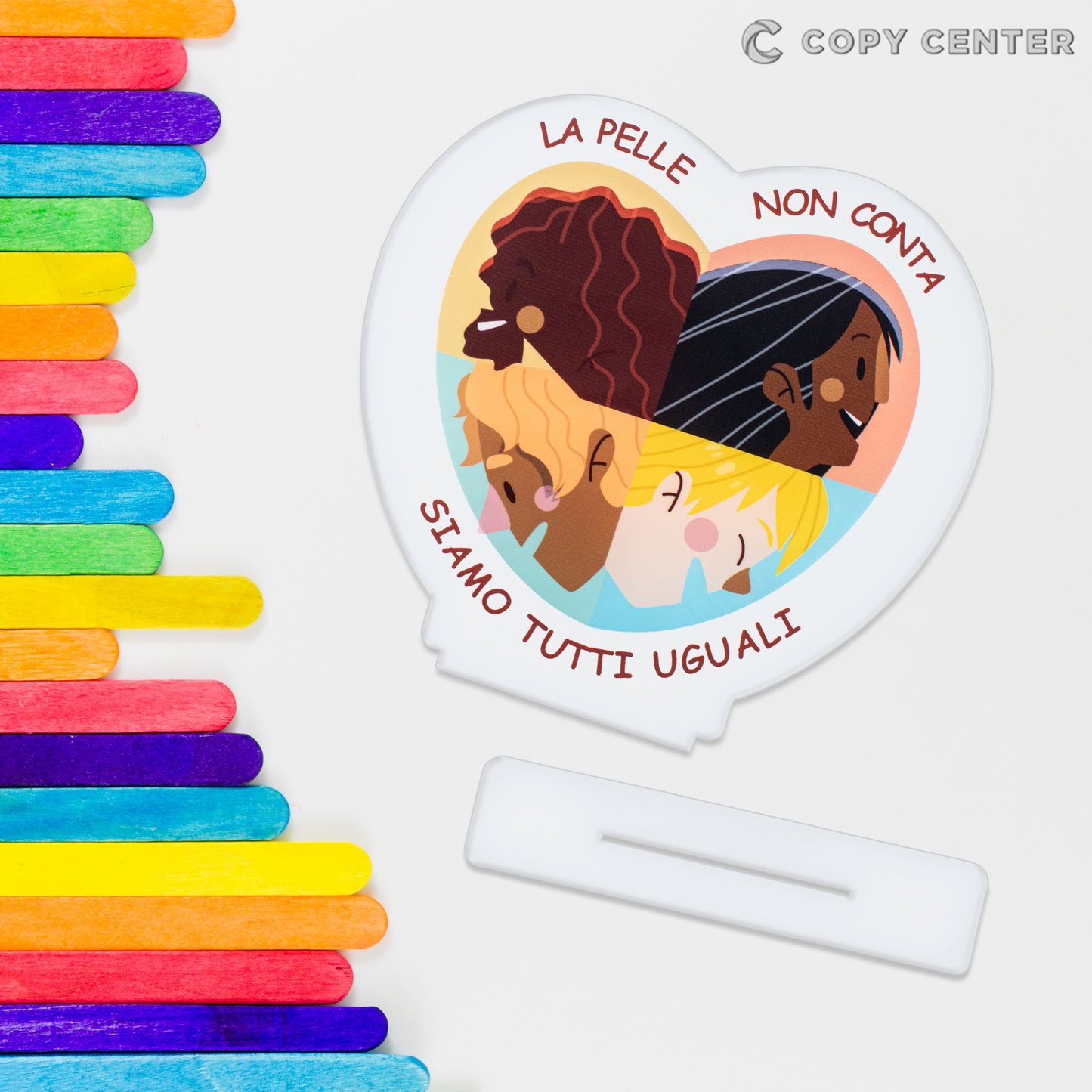 Targa in Plexiglass - โNo to Racism, Respectโ #CopyCentershop