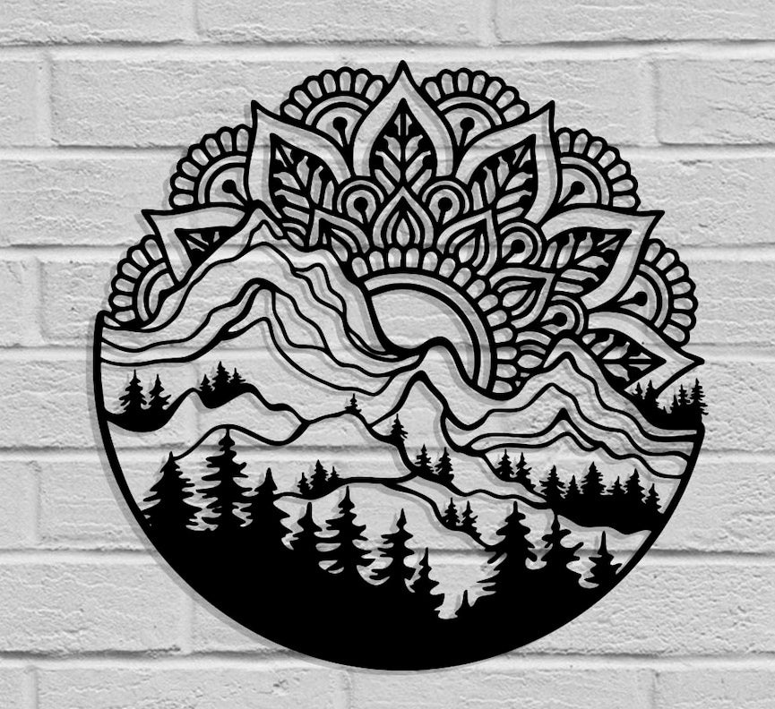 Mandala Wall Art Personalizzata in Legno - Taglio e Progettazione Artigianale