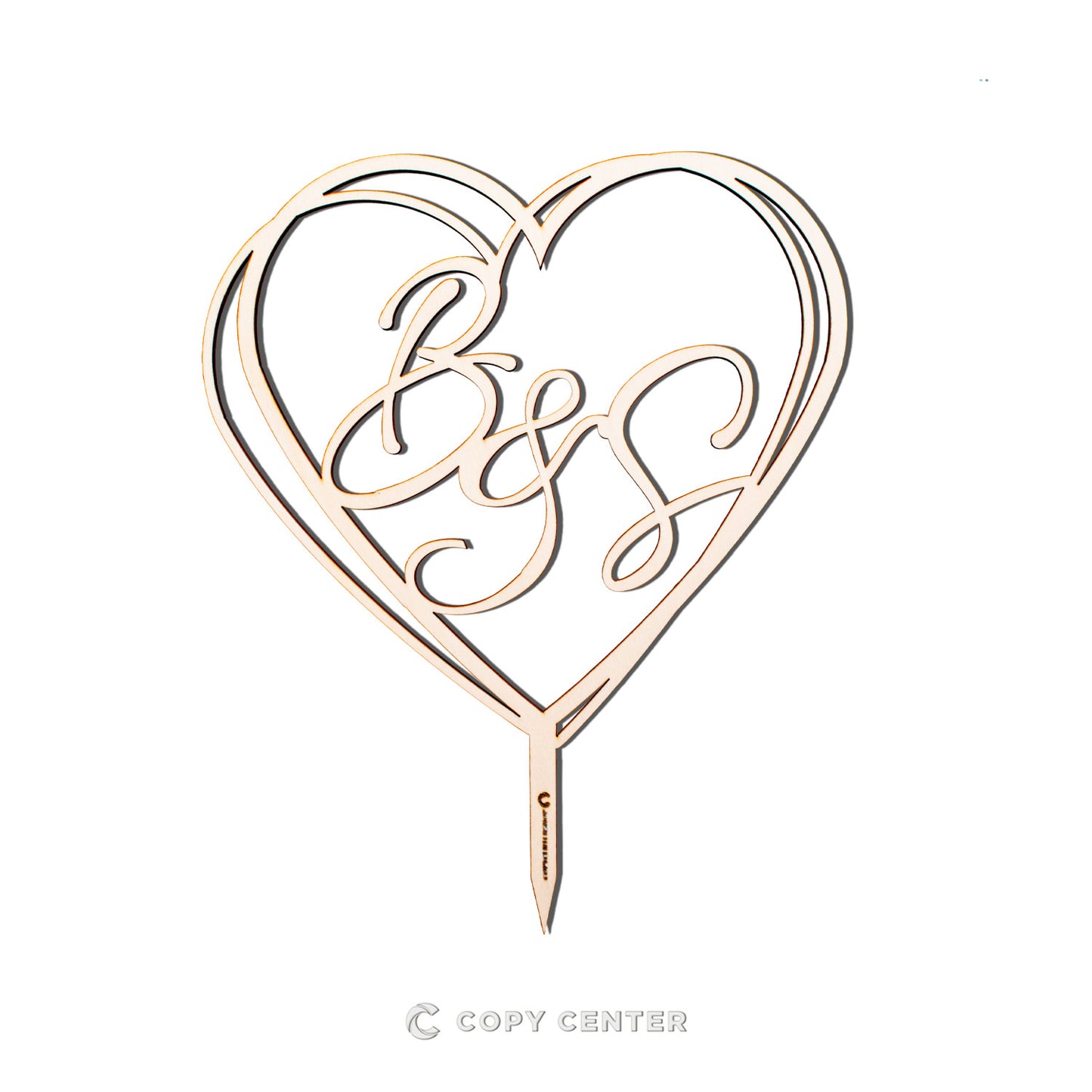 Cake Topper Matrimonio Legno personalizzabile con iniziali