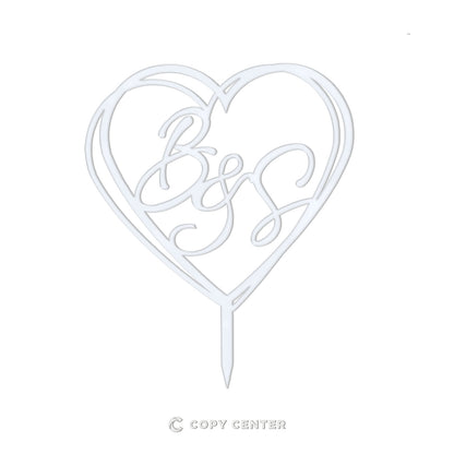 Cake Topper Matrimonio Plexiglass personalizzabile con iniziali