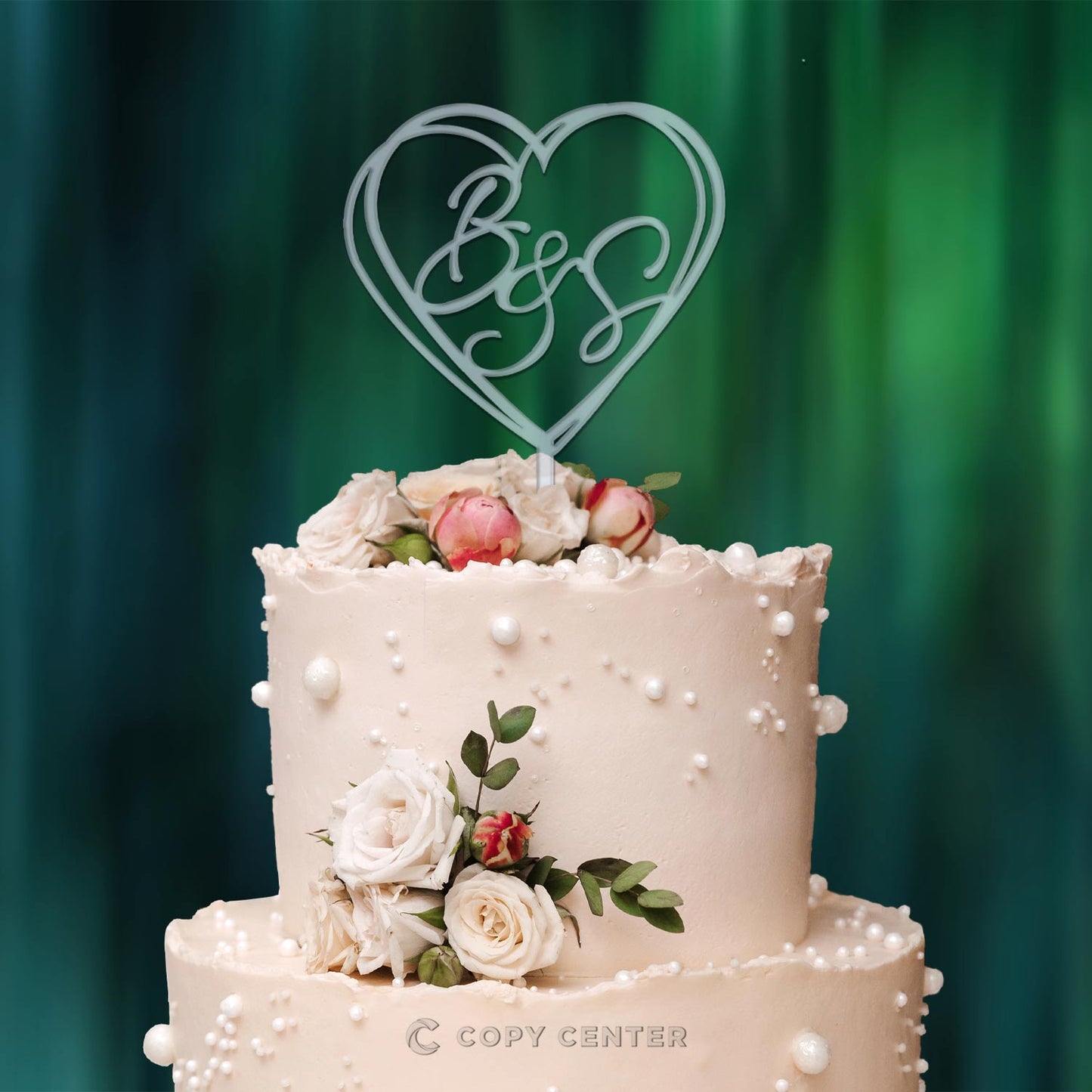 Cake Topper Matrimonio Plexiglass personalizzabile con iniziali