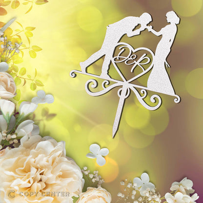 Cake Topper Matrimonio Legno personalizzabile con iniziali