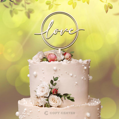 Cake Topper Matrimonio in Legno moderno