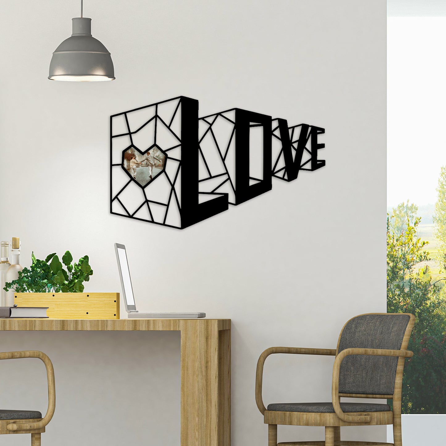 Love 3D Wall Art Personalizzata in Legno - Taglio e Progettazione Artigianale