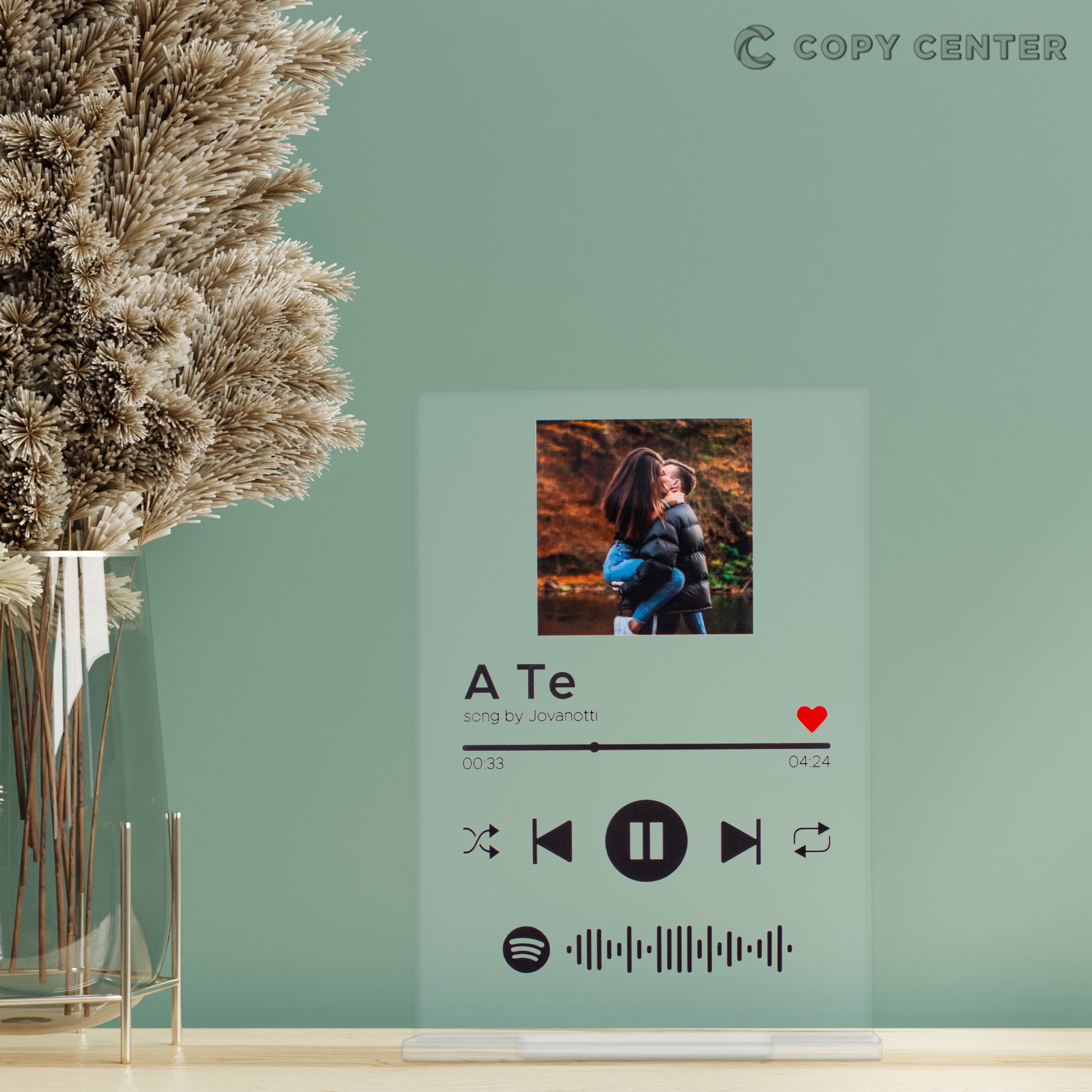 Targa in Plexiglass Spotify” con personalizzazione foto, nome e codic –  CopyCenterShop