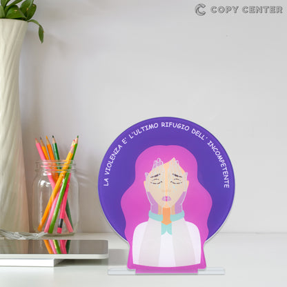 Targa in Plexiglass - NO VIOLENZA #CopyCentershop