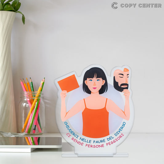 Targa in Plexiglass - “Sì alle differenze. No all'omofobia” #CopyCentershop