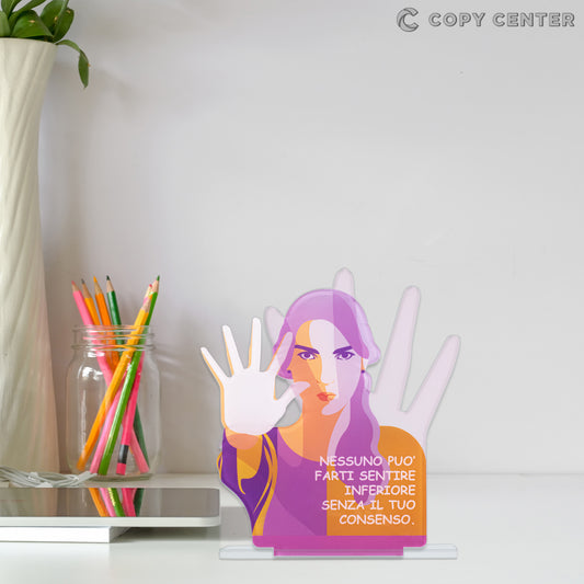 Targa in Plexiglass - NO VIOLENZA #CopyCentershop