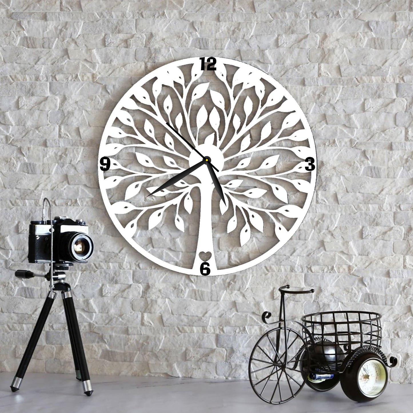 Tree Love Wall Art Personalizzata in Legno - Taglio e Progettazione Artigianale