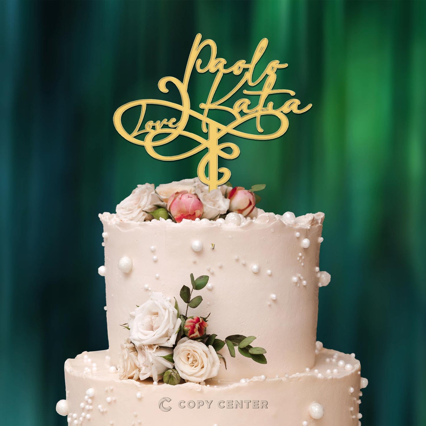 Cake Topper Matrimonio Plexiglass personalizzabile con nomi