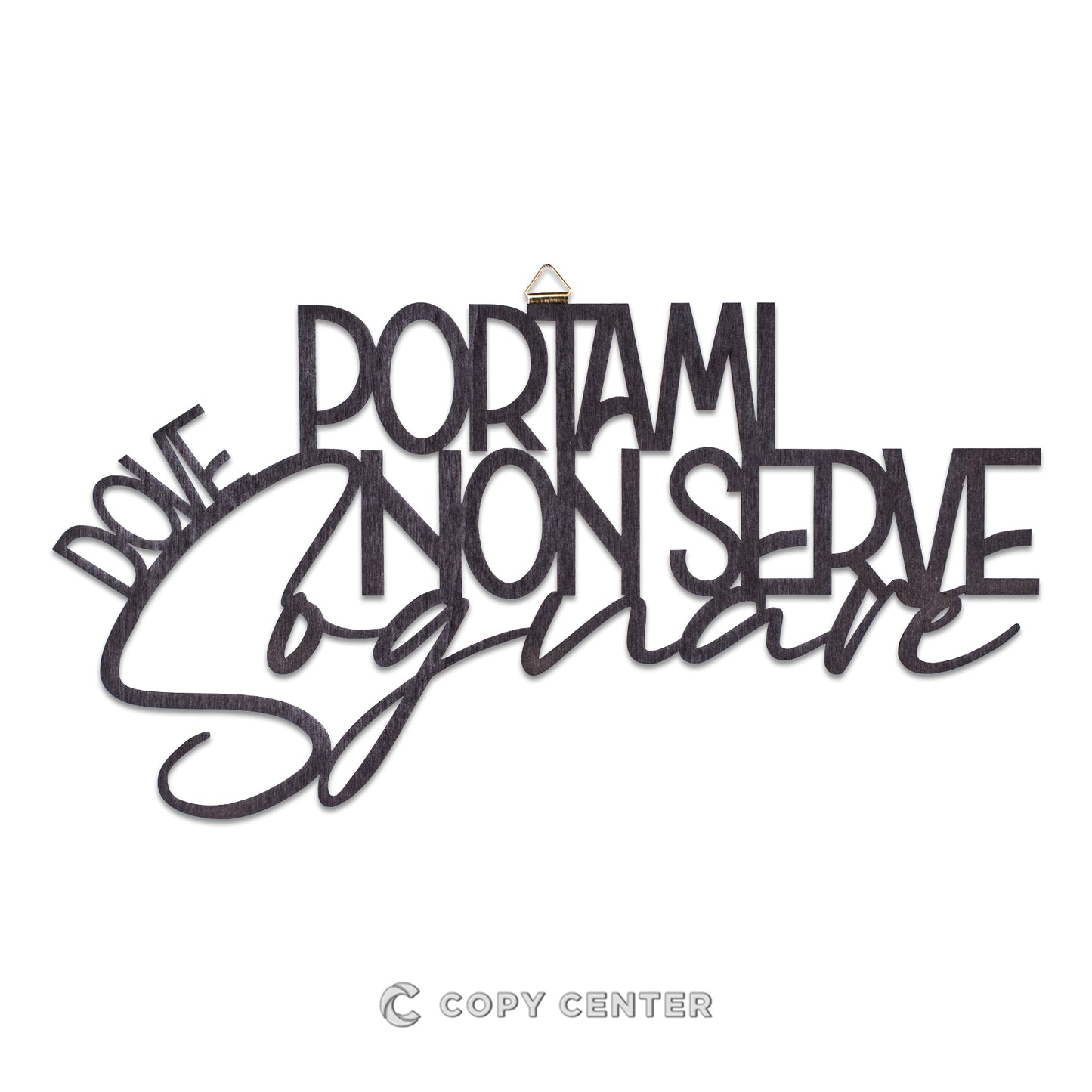 Scritte in legno da parete personalizzate / portami dove non serve sognare