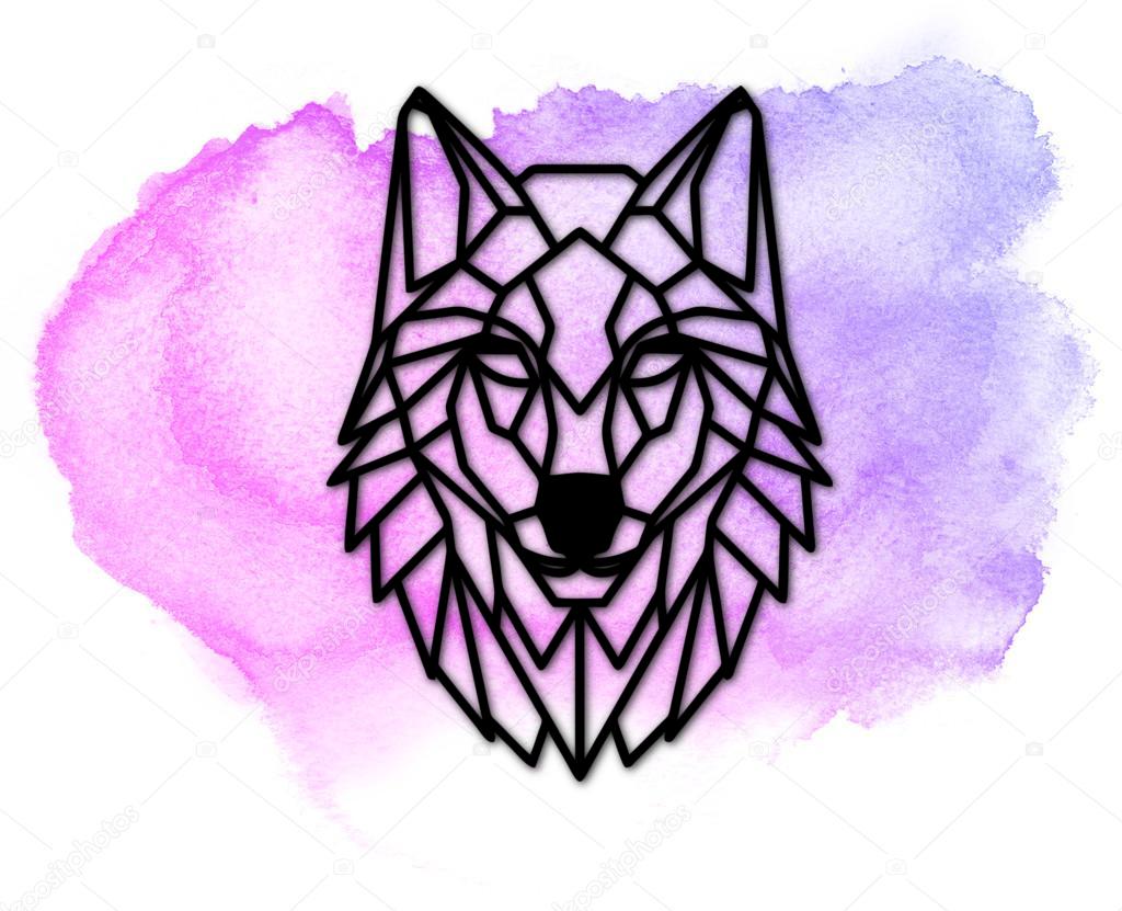 Wolf Geometric Wall Art Personalizzata in Legno - Taglio e Progettazione Artigianale