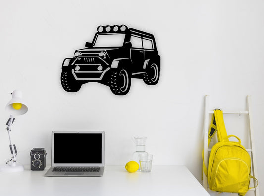 Jeep Wall Art Personalizzata in Legno - Taglio e Progettazione Artigianale