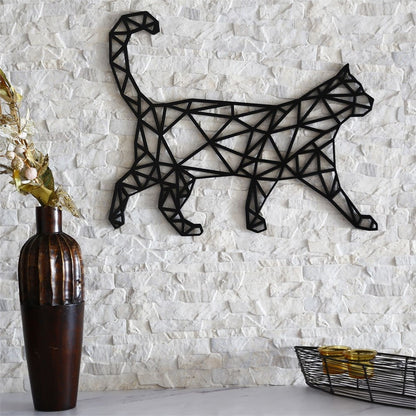 Cat 2.0 Wall Art Personalizzata in Legno - Taglio e Progettazione Artigianale