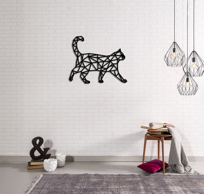 Cat 2.0 Wall Art Personalizzata in Legno - Taglio e Progettazione Artigianale